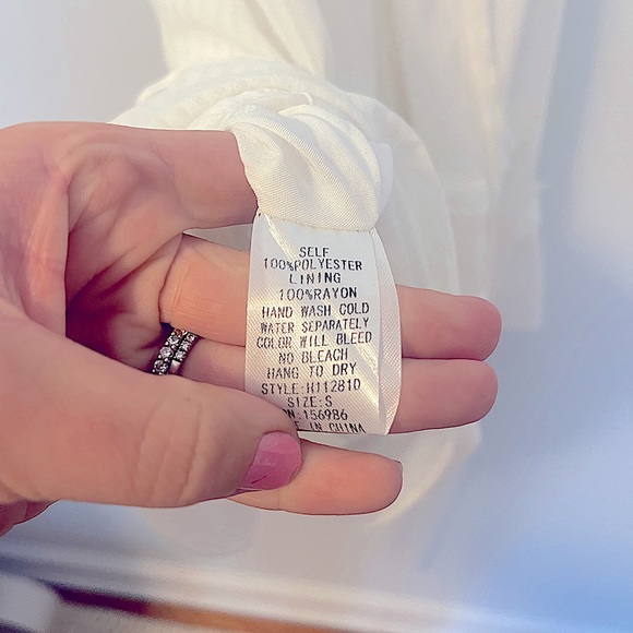 NWOT Boutique White Tiered Ruffle Mini Dress w/adjustable straps - Small - Picture 7 of 9